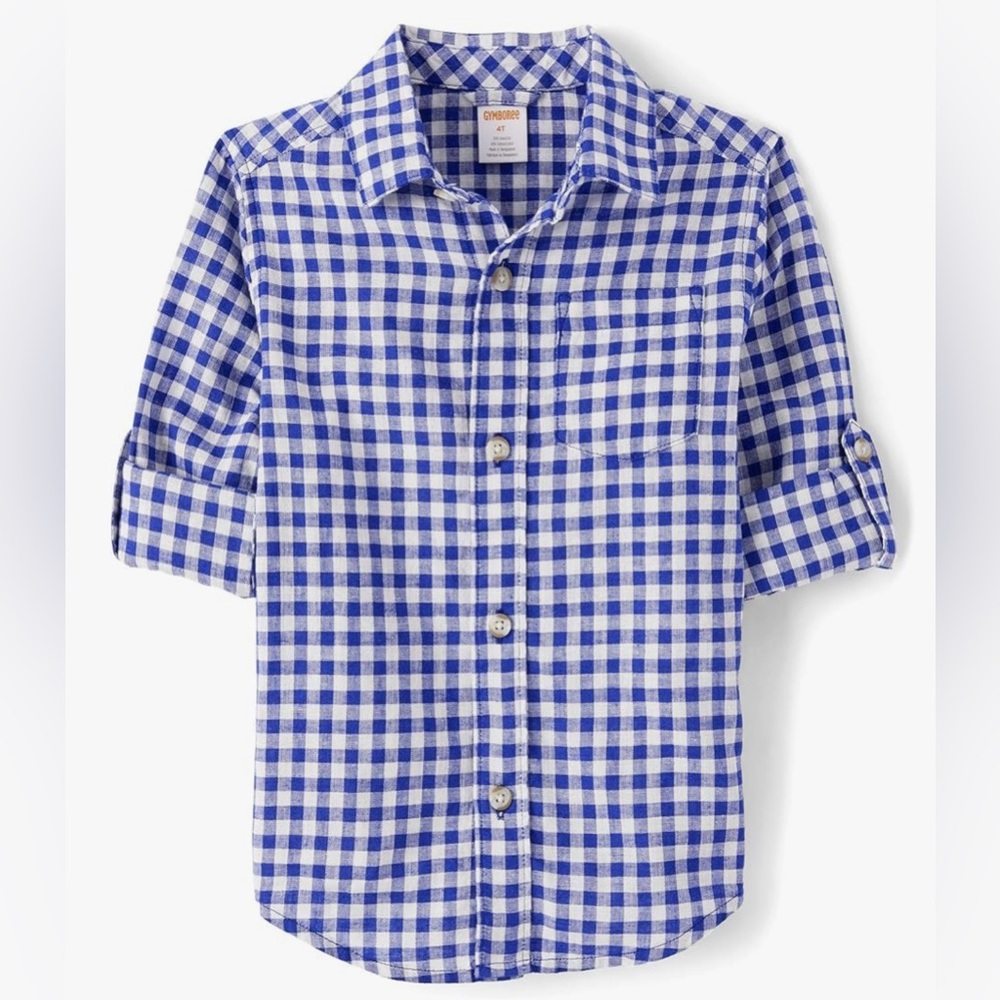 The Children’s Place 12-18 months Blue, Pink, Yellow & White Plaid Shirt